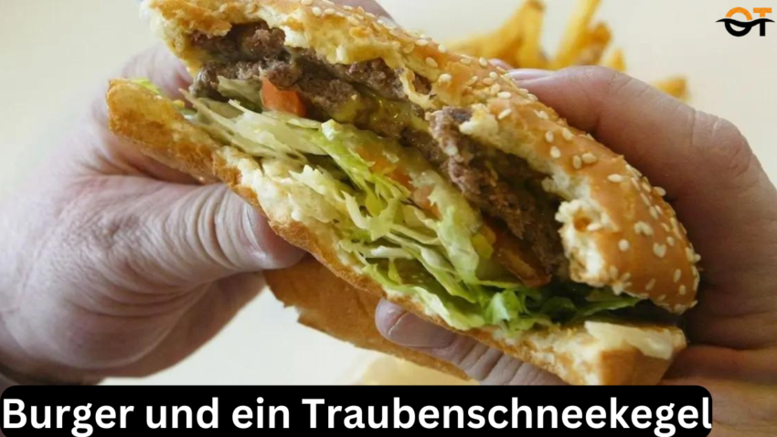 Burger und ein Traubenschneekegel